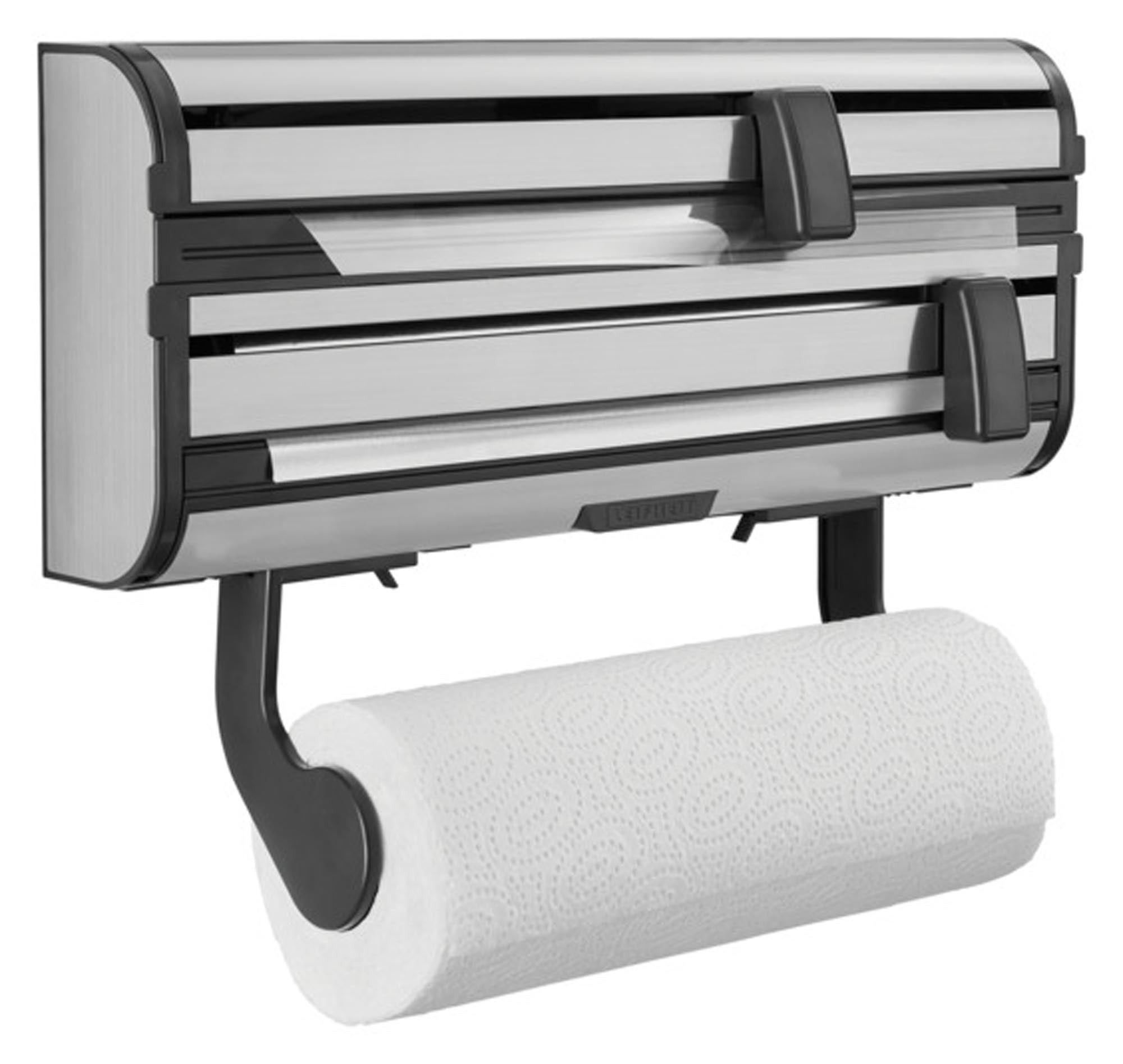 Entdecken Sie den LEIFHEIT Rollenhalter Parat Royal Inox: stilvoll, robust und ideal für Alufolie, Frischhaltefolie und Küchenrolle.