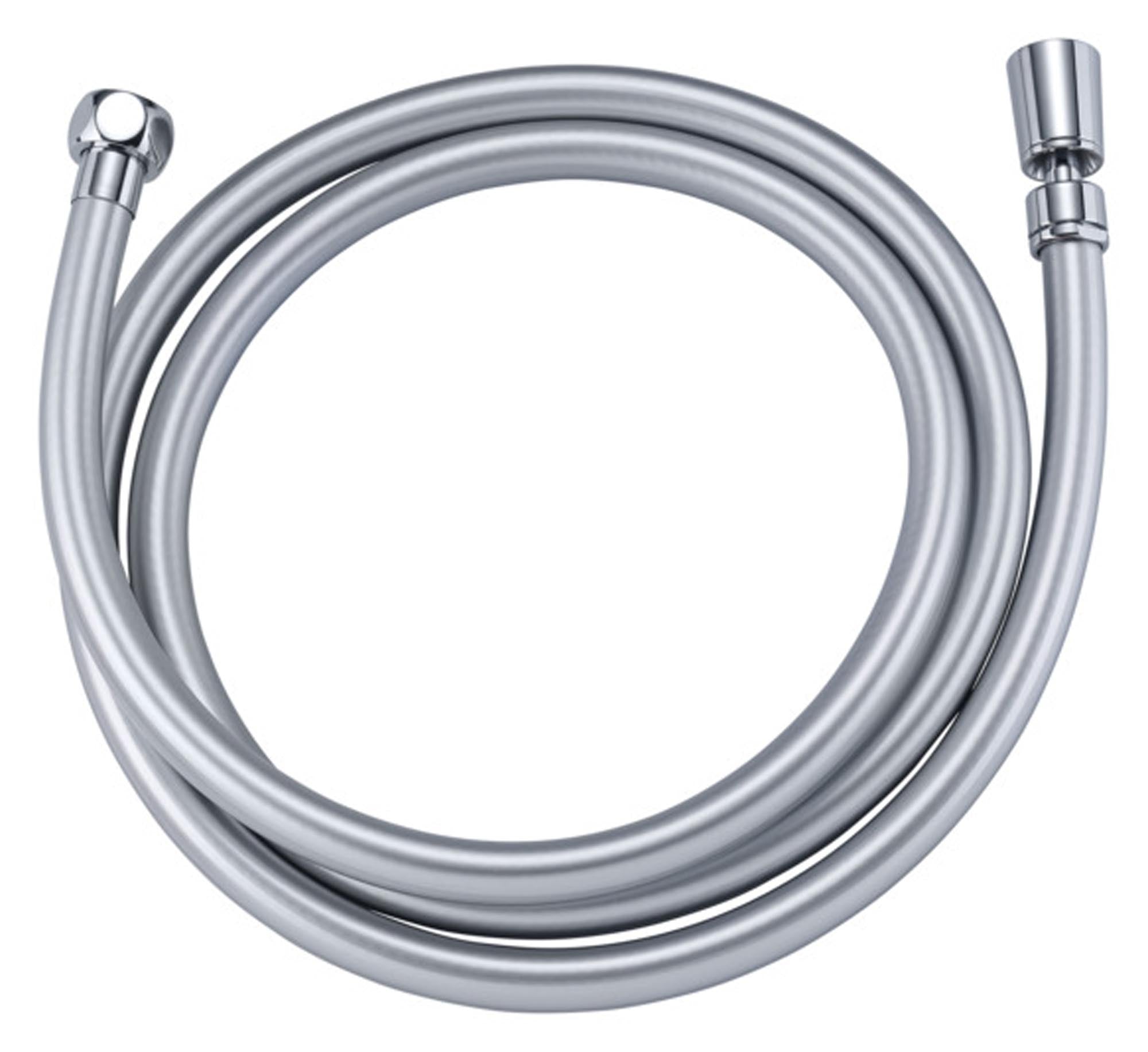 DIAQUA Brauseschlauch aus Kunststoff in Chromoptik, 180 cm lang, robust, langlebig, flexibel und ideal für jedes Badezimmer. Perfekte Ergänzung für Ihr Bad.