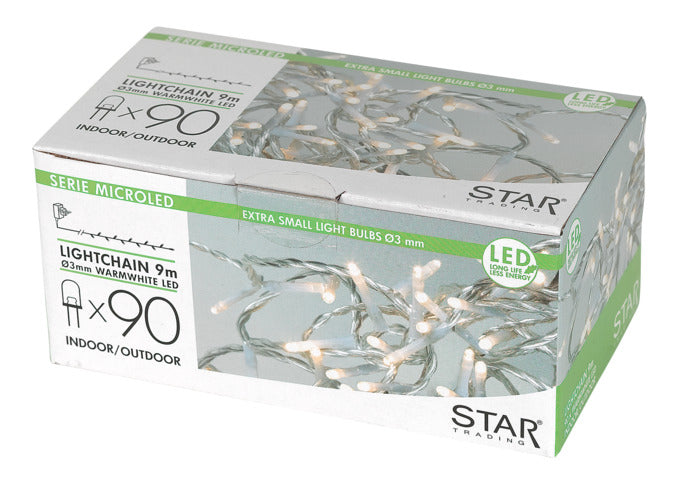 Verleihen Sie Ihrem Zuhause mit der STAR TRADING Micro LED Lichterkette (9 m, 90 Lämpchen) eine stimmungsvolle Atmosphäre. Ideal für Innen und Außen!