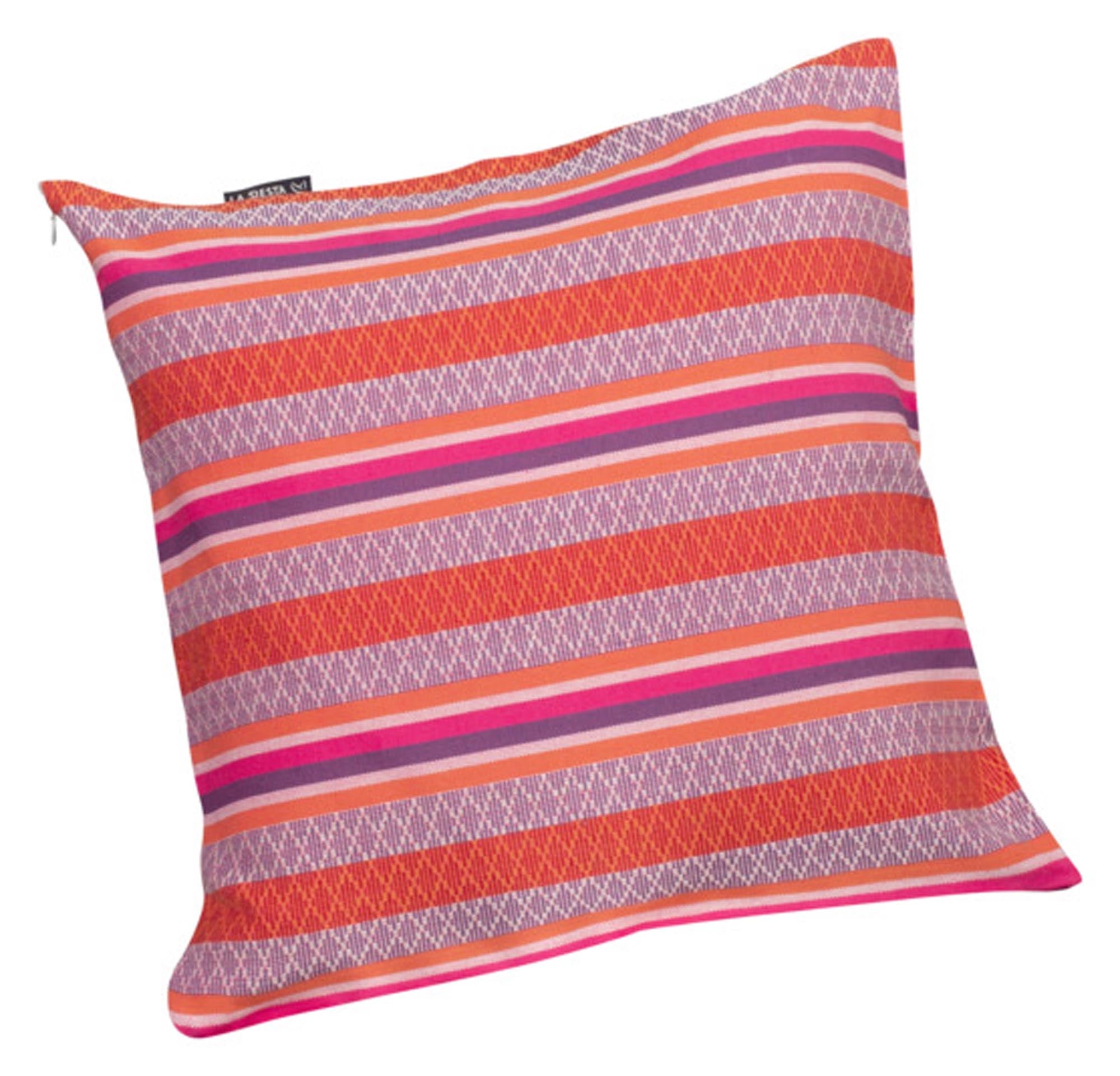 Kissen Carino Zebra von LA SIESTA: Exotisches Zebramuster, 50x50 cm, 100% Baumwolle, hypoallergene Füllung, stilvoll und komfortabel.