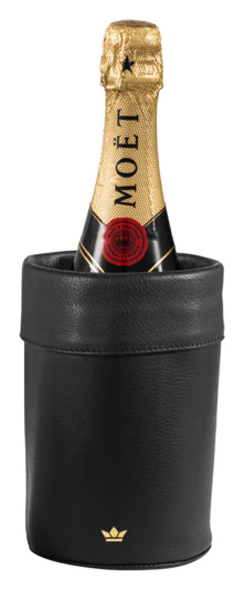 Exklusiver DUTCHDELUXES Weinkühler aus Leder für edle Momente.