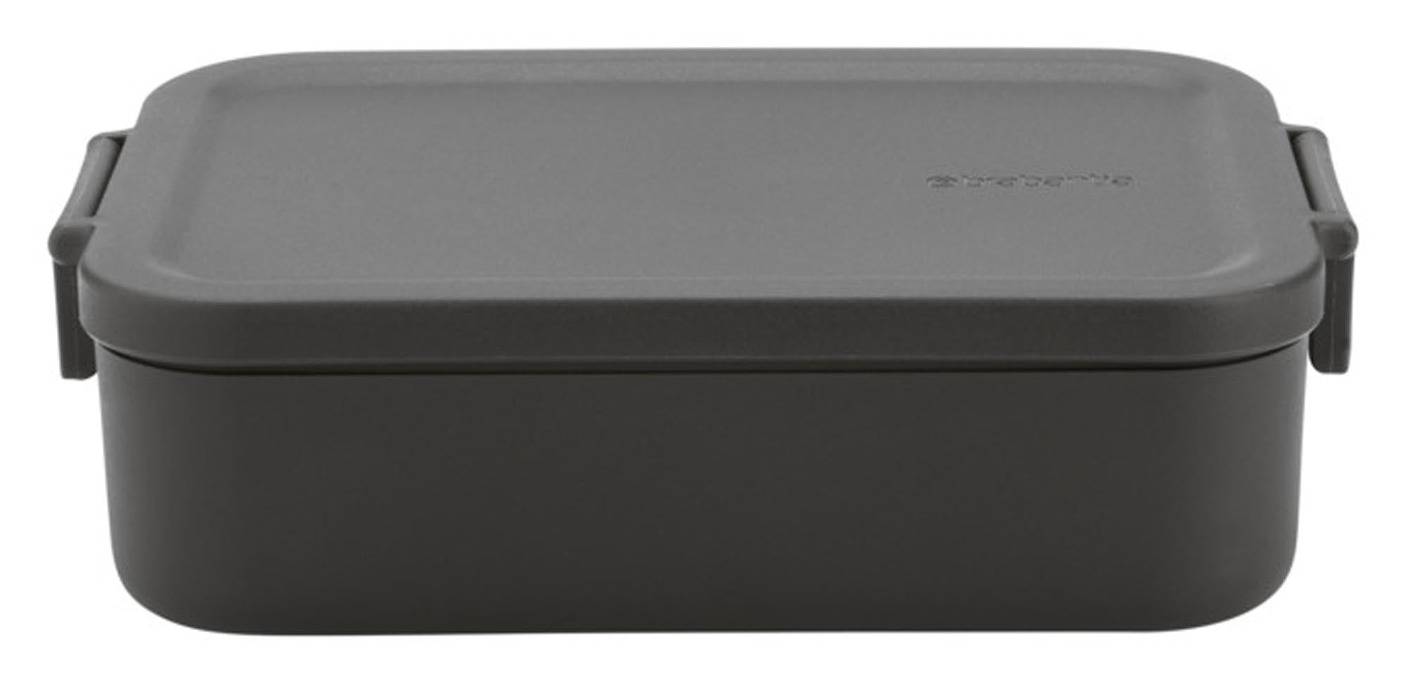Entdecken Sie die BRABANTIA Lunchbox Make & Take 1.1 l in dunkelgrau – ideal für Büro, Schule und Ausflüge. BPA-frei, spülmaschinenfest und umweltfreundlich!