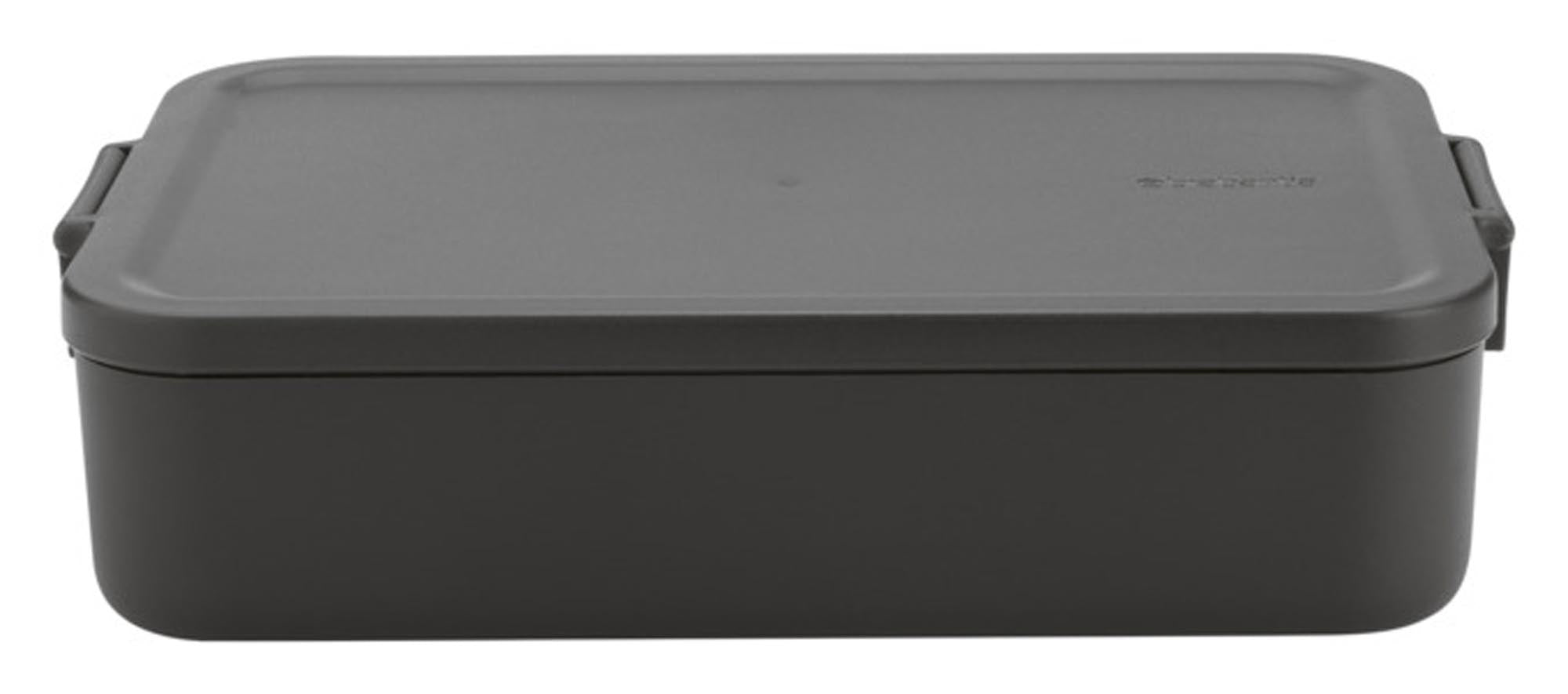 Entdecken Sie die BRABANTIA Lunchbox Make & Take 2 l in dunkelgrau – die perfekte, BPA-freie Lösung für stilvollen und nachhaltigen Transport Ihrer Mahlzeiten.