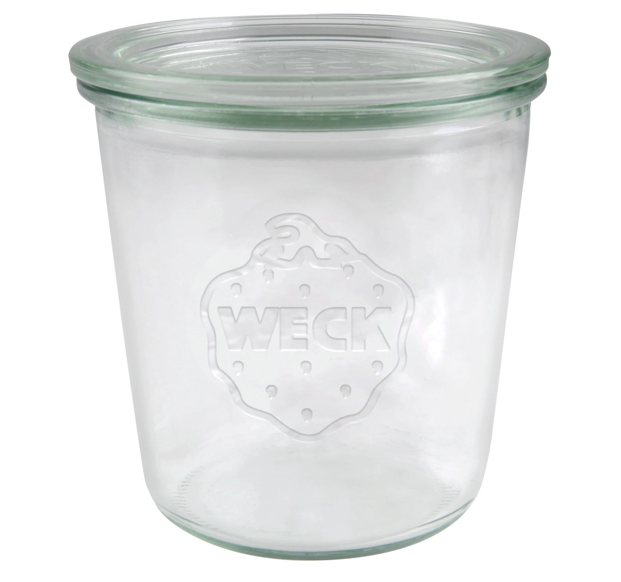 Das WECK Sturzglas 580ml RR100 mit Deckel ist ideal für die Aufbewahrung von Lebensmitteln. Hitzebeständig, luftdicht und spülmaschinenfest.