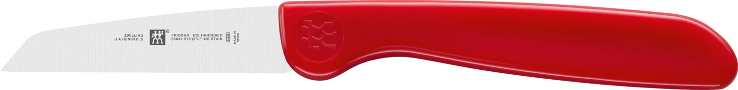 Entdecken Sie das Twin Grip Gemüsemesser von Zwilling in Rot. Mit 70 mm Klinge, ergonomischem Griff und hochwertiger Verarbeitung für präzise Schnitte.