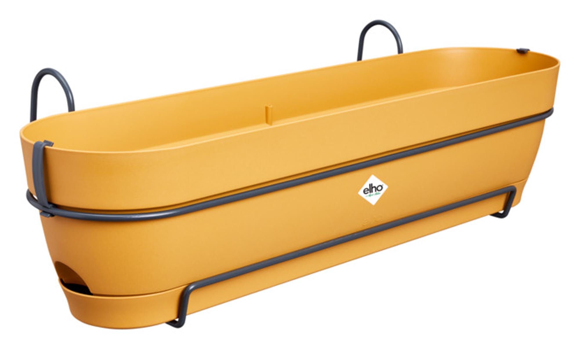 Entdecken Sie den ELHO Balkonkasten Vibia Campana 70.4 cm in Puderrosa – stilvoll, wetterbeständig und mit praktischem Bewässerungssystem.