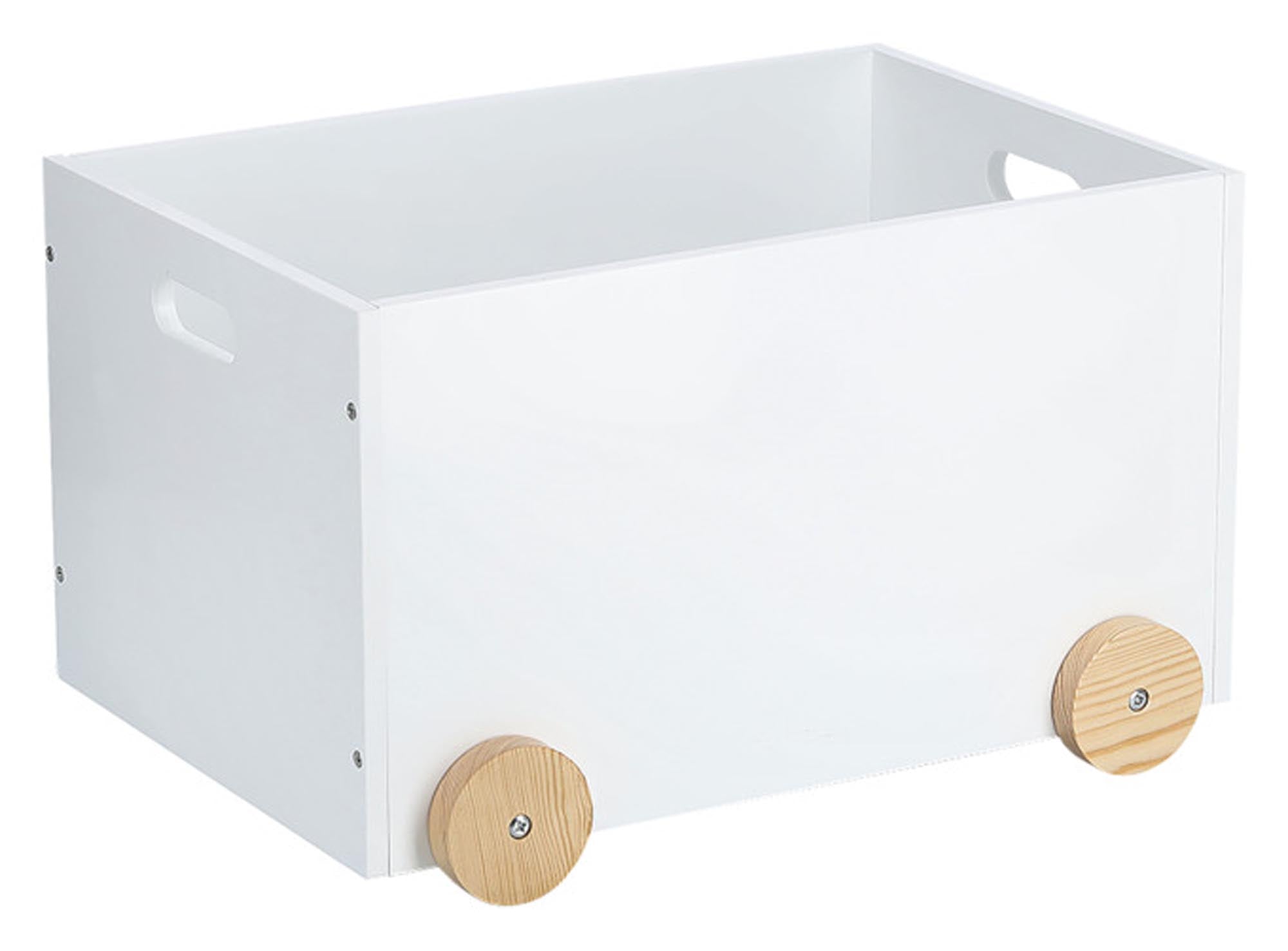 Weisse Spielzeugtruhe 50x35cm von ZELLER PRESENT: robust, kindgerecht, viel Stauraum, umweltfreundlich, sicher, stilvoll.