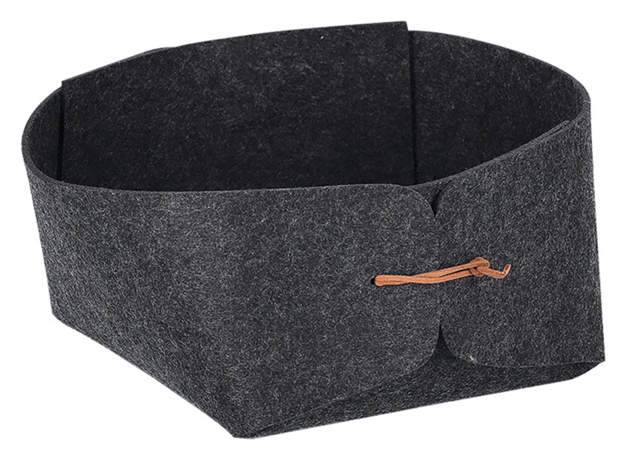 Eleganter ZELLER Aufbewahrungskorb in Anthrazit (19x19x11.5 cm) für stilvolle und funktionale Ordnung in jedem Raum. Robust, vielseitig und praktisch.