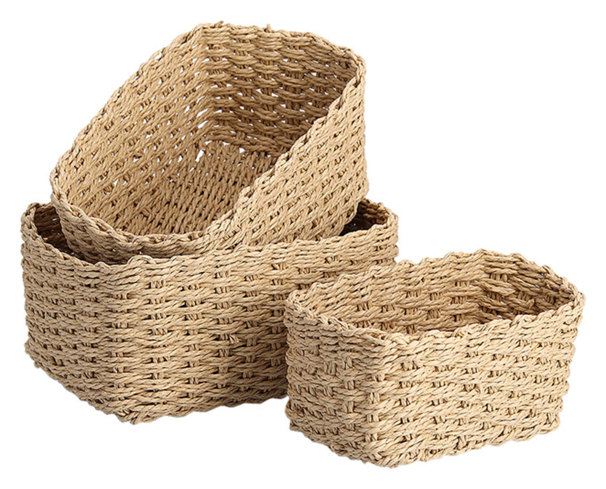 Elegantes 3-teiliges Aufbewahrungskorb-Set in Schwarz von ZELLER PRESENT: stilvoll, funktional, vielseitig, robust, modern, stapelbar.