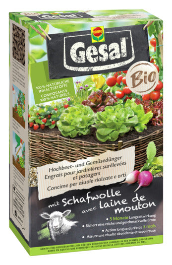 GESAL Hochbeet- und Gemüsedünger Bio 750 g in präsentiert im Onlineshop von KAQTU Design AG. Gartenpflege ist von GESAL