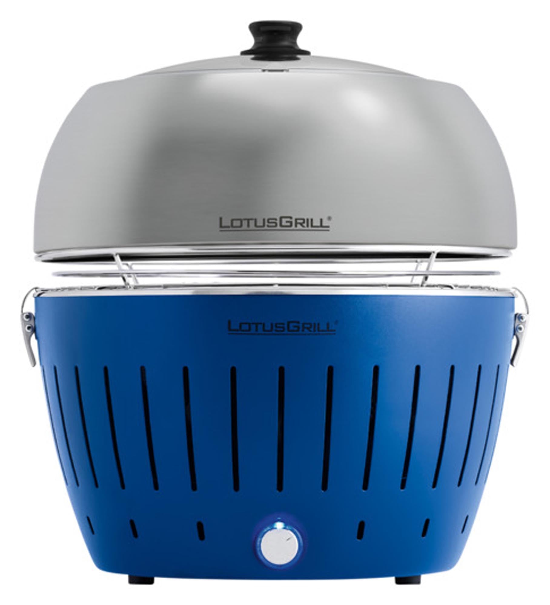 Entdecken Sie die LOTUSGRILL Grillhaube Classic: Ihr perfekter Partner für gleichmäßiges Grillen, wetterfest und pflegeleicht mit integriertem Thermometer.