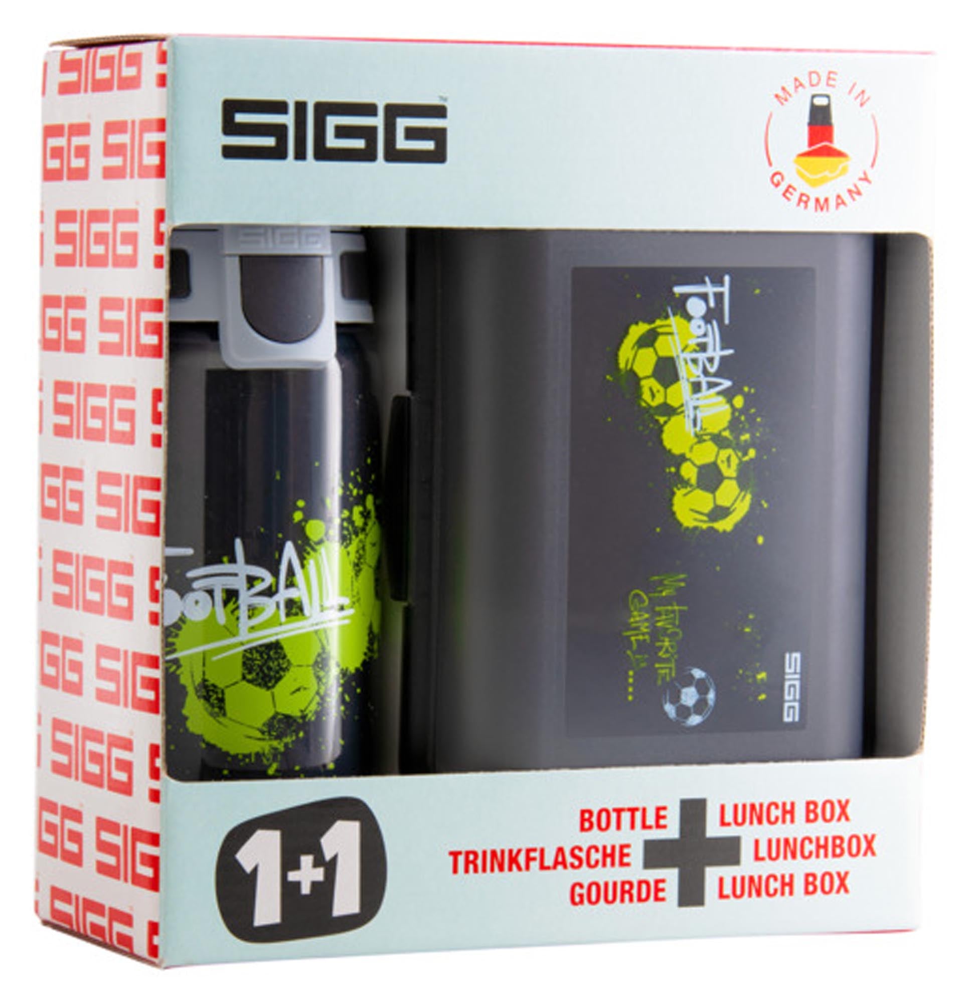 Das SIGG School Set Viva Football Tag ist ideal für junge Fussballfans. Es kombiniert Funktionalität mit einem sportlichen Design.