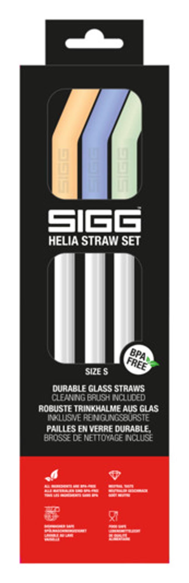 Entdecken Sie das SIGG Trinkhalme Helia Straw Set Day Small – 3 wiederverwendbare, BPA-freie Halme in lebhaften Farben für umweltbewusste Genießer.
