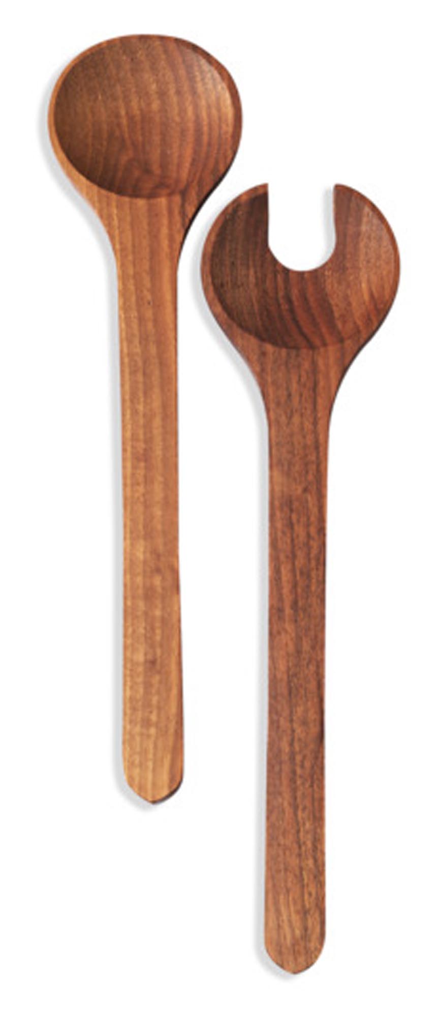 Elegantes KISAG Salatbesteck Artisan 28 cm aus Edelstahl mit stilvollen Walnussholzgriffen. Ideal für Salatliebhaber und festliche Anlässe.