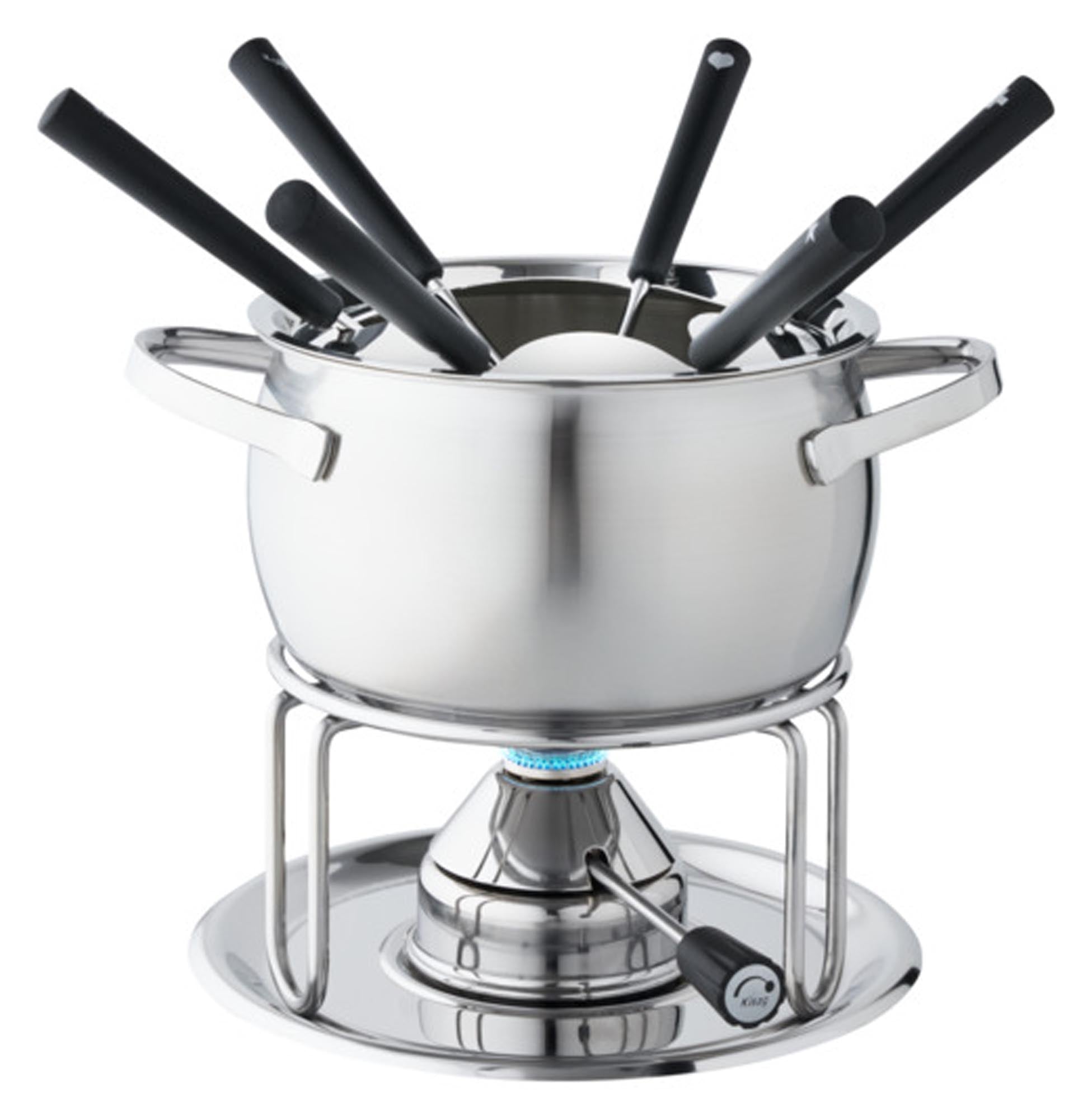 Entdecken Sie das KISAG Fonduebourguignonne-Set Verbier ø 16 cm – ideal für gesellige Abende, mit hochwertigem Edelstahl, Spritzschutz und praktischem Zubehör.