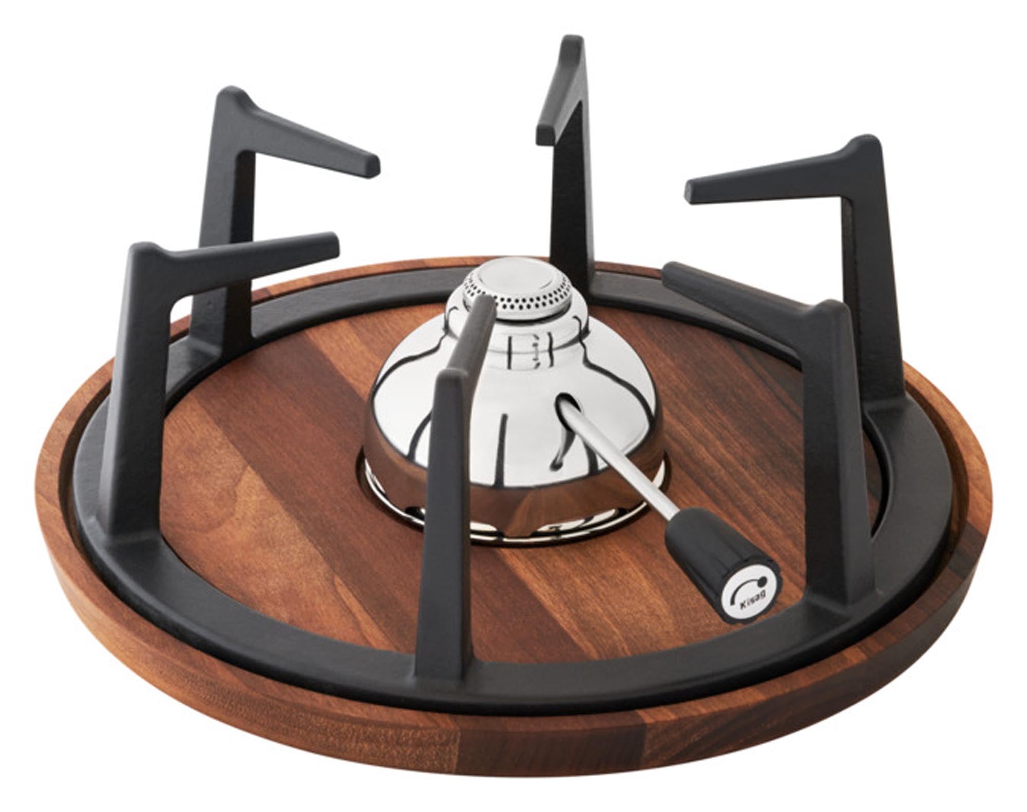 Der KISAG Rechaud Laax ø 20 cm aus Edelstahl ist ideal zum Warmhalten von Speisen, perfekt für Fondue- und Raclette-Abende. Elegantes Design!