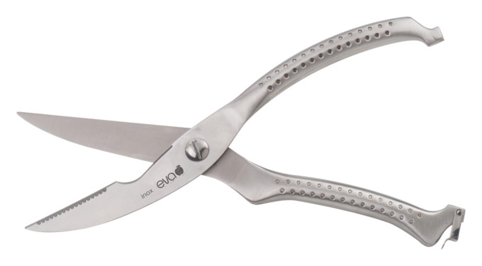 Entdecken Sie die EVA Geflügelschere Exklusive 25.5 cm – ideal für Geflügel und Fleisch. Hochwertige Edelstahlklingen, ergonomischer Griff, sicher und stilvoll.