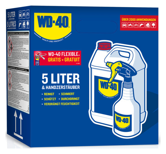 WD-40 Schmiermittel 5 l inkl. Handzersträuber 400 ml Bonuspack in präsentiert im Onlineshop von KAQTU Design AG. Haushaltshilfen ist von WD-40