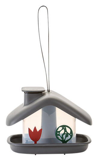 PLASTIA Vogelfutterhaus Domek anthrazit in präsentiert im Onlineshop von KAQTU Design AG. Nistkasten ist von PLASTIA