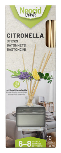 NEOCID Citronella Sticks in präsentiert im Onlineshop von KAQTU Design AG. Duftöl ist von NEOCID VERDE