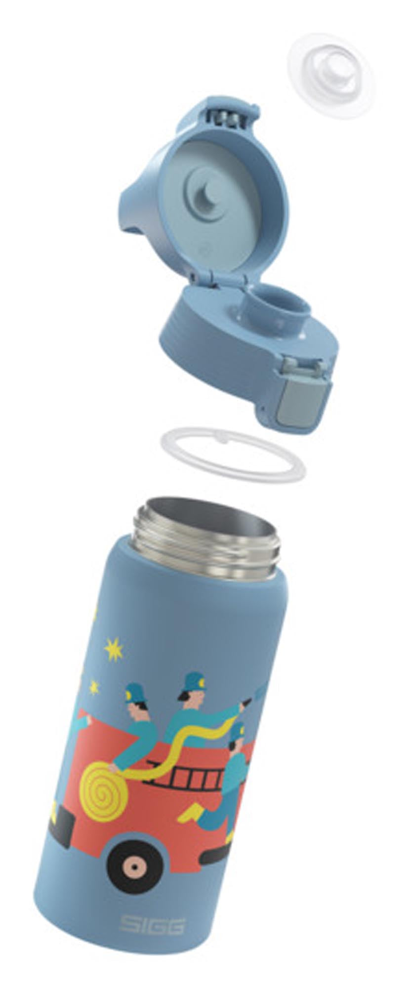 Entdecken Sie die SIGG Isolierflasche Shield Therm One Pompiers 0.5 l: stilvoll, BPA-frei, mit doppelwandiger Isolierung für 12h warm und 20h kalt. Perfekt für unterwegs!