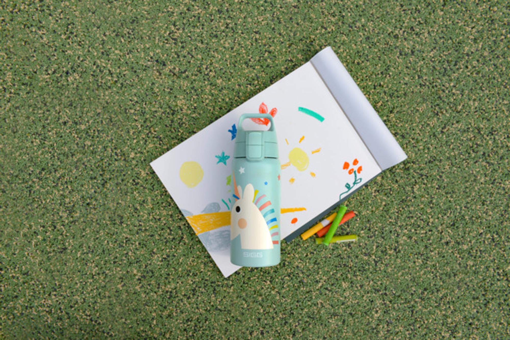 SIGG Isolierflasche 0.5 l: Edelstahl, BPA-frei, Wal-Design, hält 12h warm, 20h kalt. Ideal für Kinder, Sport, Büro.