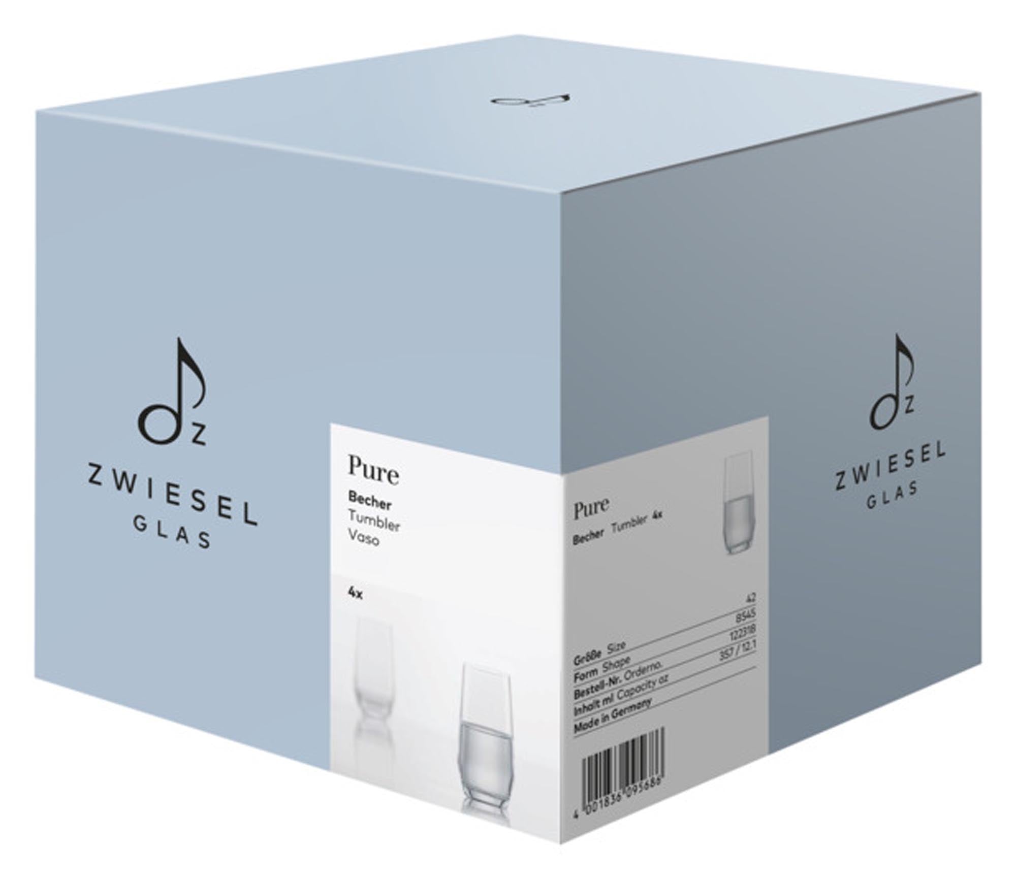 Vielseitiges 4er Set Allroundgläser aus hochwertigem Kristallglas, spülmaschinenfest und perfekt für festliche Anlässe oder den Alltag.