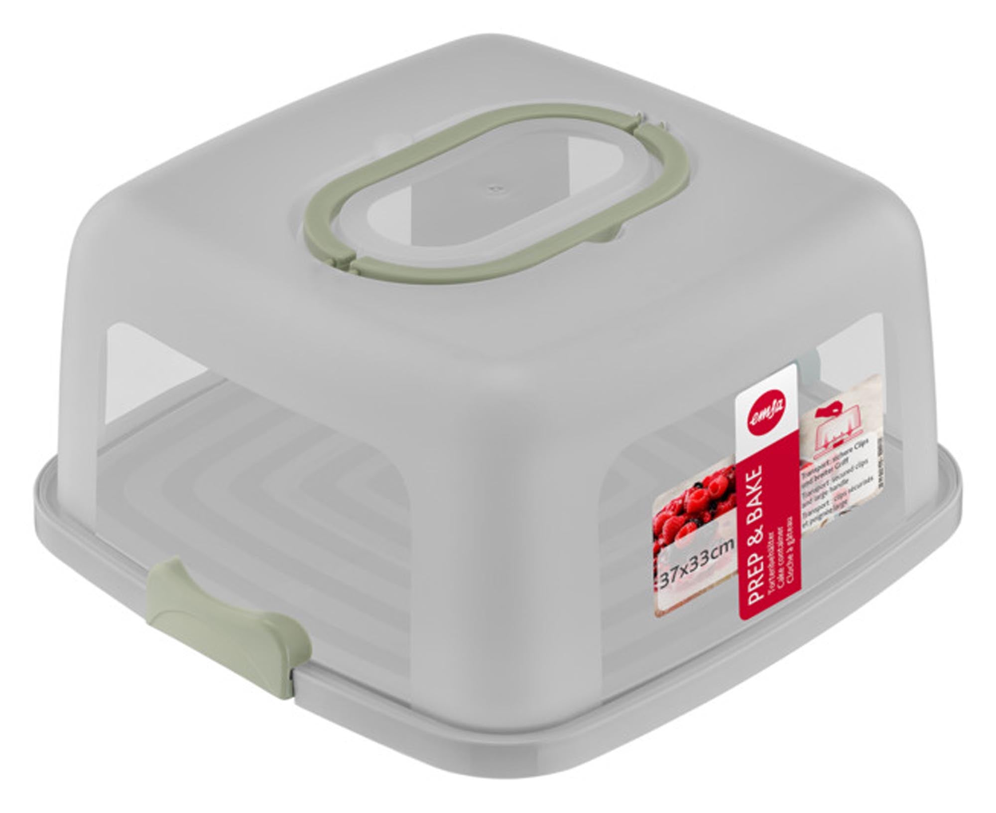 Die EMSA Kuchenaufbewahrungsbox Prep&Bake in grün (37x33 cm) schützt Ihre Torten und Kuchen vor Austrocknen und Staub. BPA-frei, leicht zu reinigen und stilvoll!