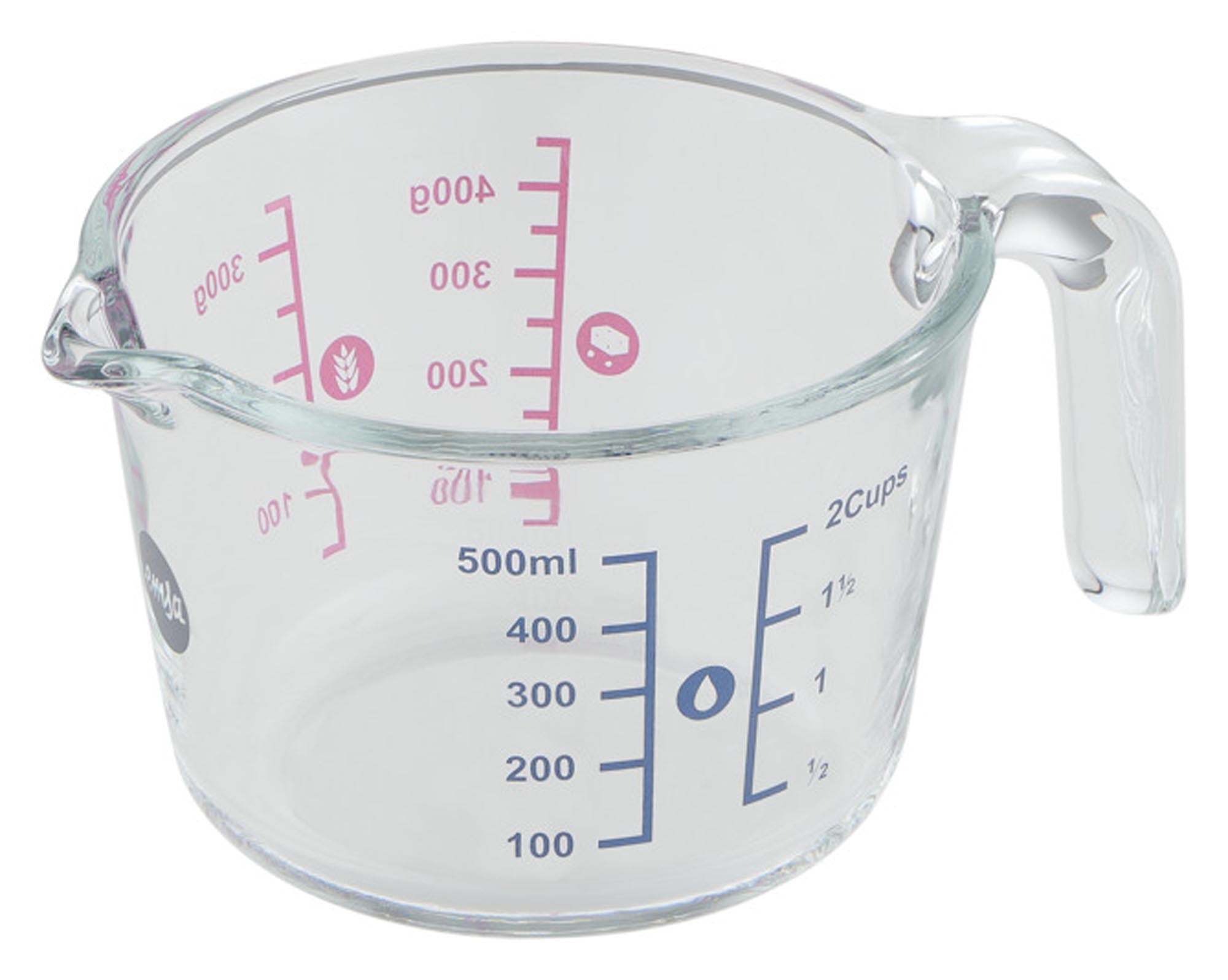 Der EMSA Messbecher Glas Prep&Bake 0.5 l aus hitzebeständigem Borosilikatglas bietet präzise Messungen, ist spülmaschinenfest und ideal für Kochen und Backen.