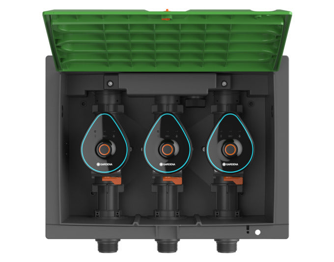 GARDENA Ventilbox 9V Bluetooth Set in präsentiert im Onlineshop von KAQTU Design AG. Bewässerung ist von GARDENA