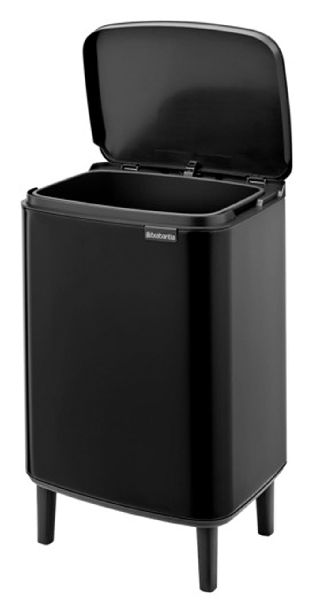 Eleganter 12L Abfallbehälter aus Edelstahl, geräuschloser Deckel, pflegeleicht, ideal für Küche, Büro, Bad.