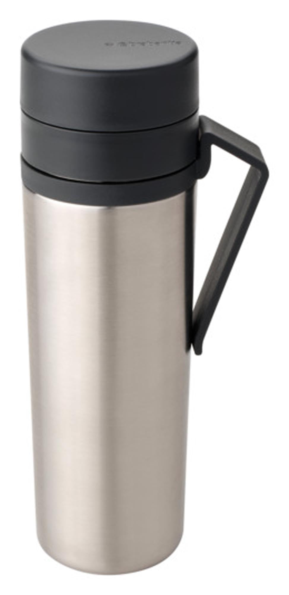 Elegante 0.5 l Isolierflasche von BRABANTIA: Hält Getränke 8h warm/kalt, BPA-frei, auslaufsicher, ideal für unterwegs.