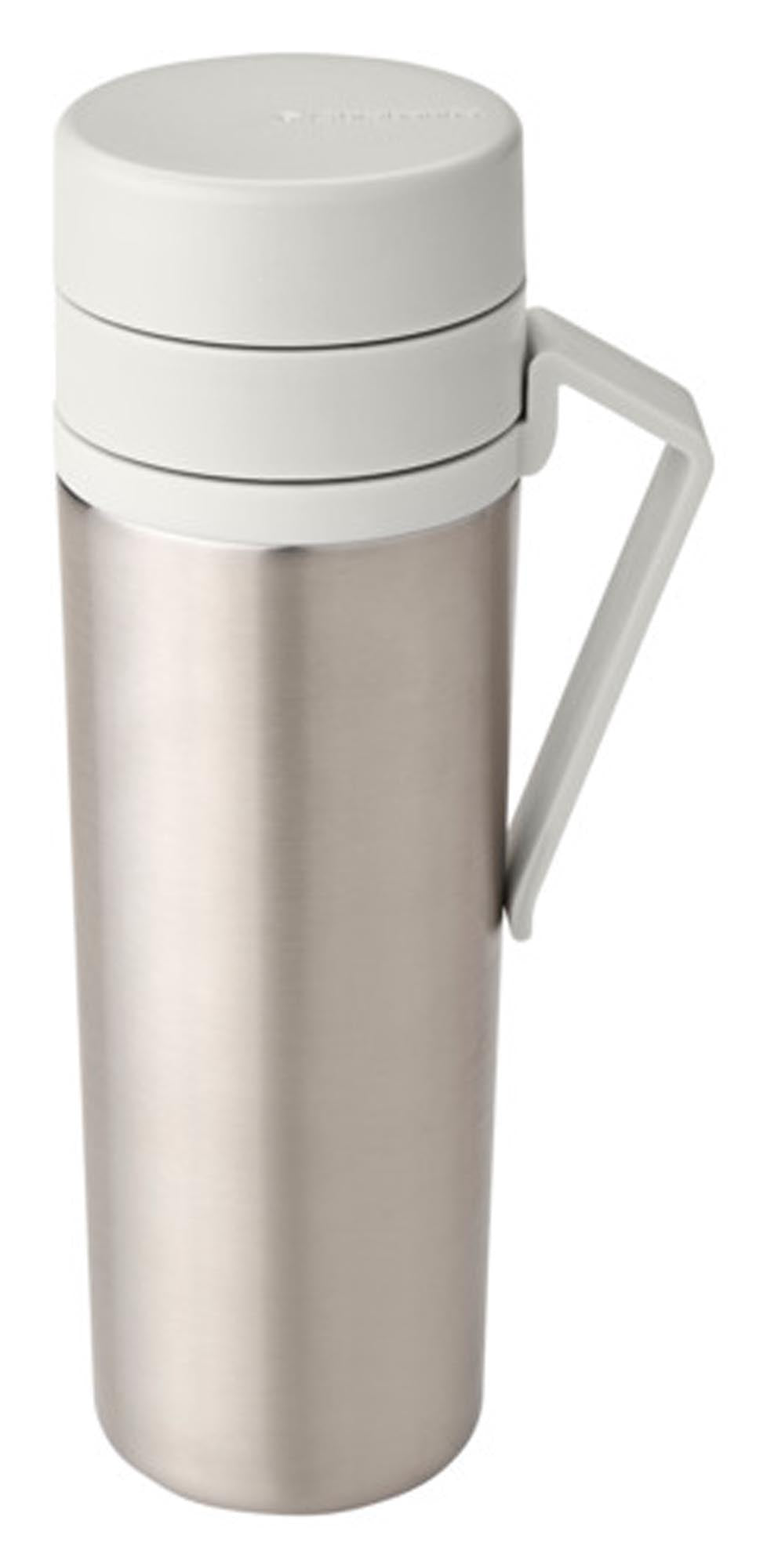 Elegante Isolierflasche von BRABANTIA (0.5 l) für unterwegs: Ideal für heiße und kalte Getränke, langlebig, BPA-frei und auslaufsicher.