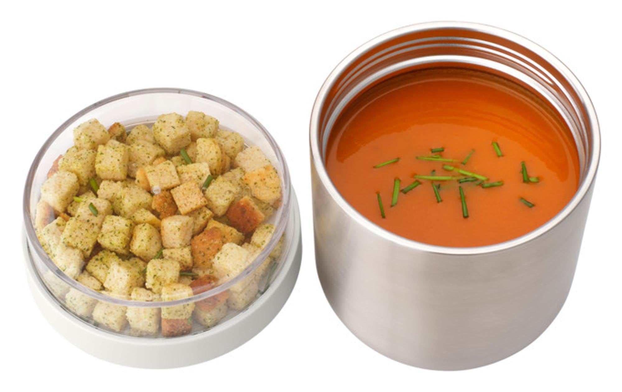 BRABANTIA Isolier-Suppentasse Make & Take light grey 0.5 l in präsentiert im Onlineshop von KAQTU Design AG. Glas ist von BRABANTIA