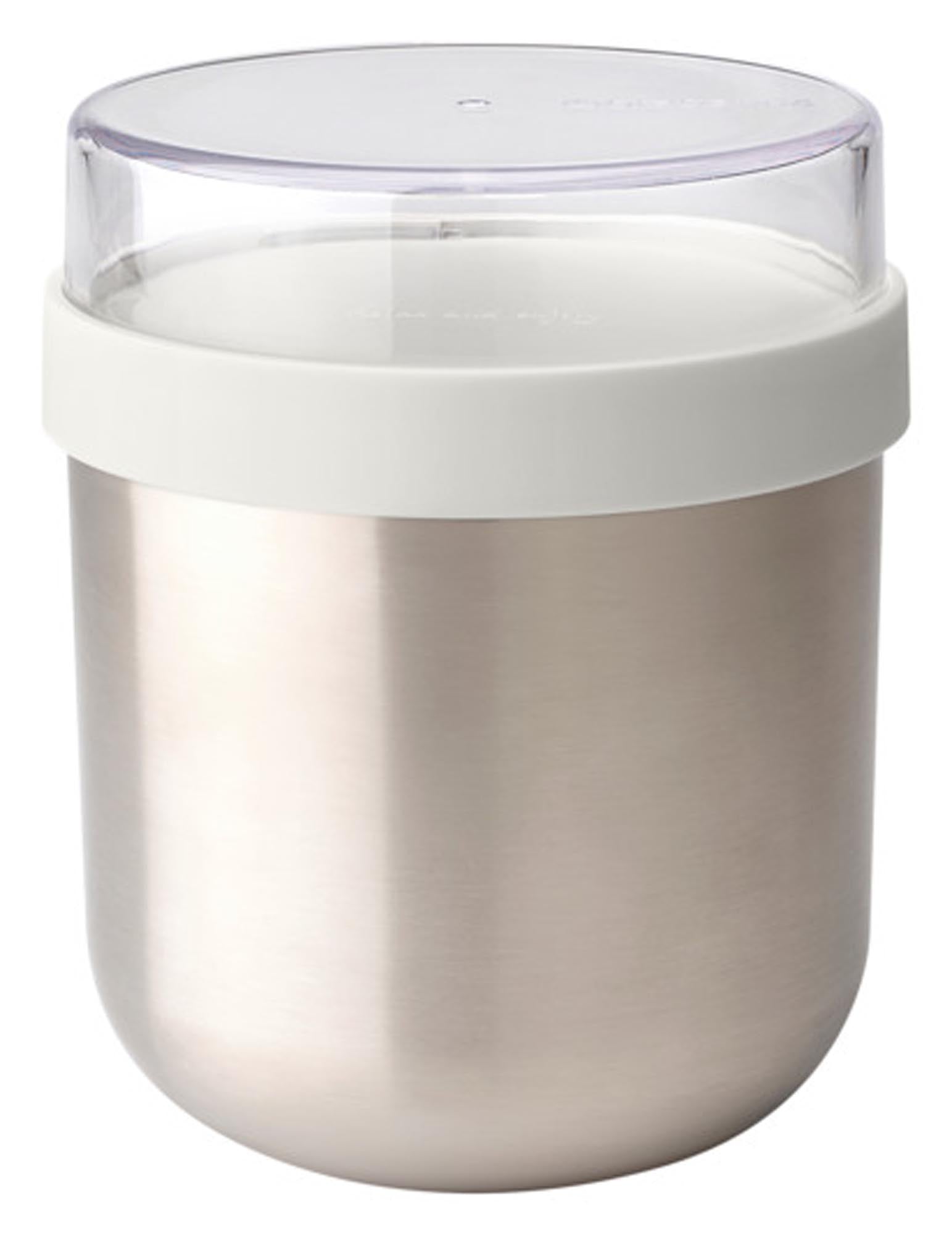 Entdecken Sie die BRABANTIA Isolier-Suppentasse Make & Take in light grey (0.5 l) – ideal für Suppenliebhaber, doppelwandig isoliert, elegant und praktisch.