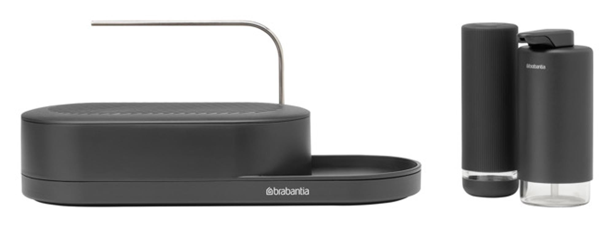 Entdecken Sie das BRABANTIA Abwaschset SinkStyle in mineral infinite grey: 3-teilig, stilvoll und funktional für Ihre Küchenreinigung.