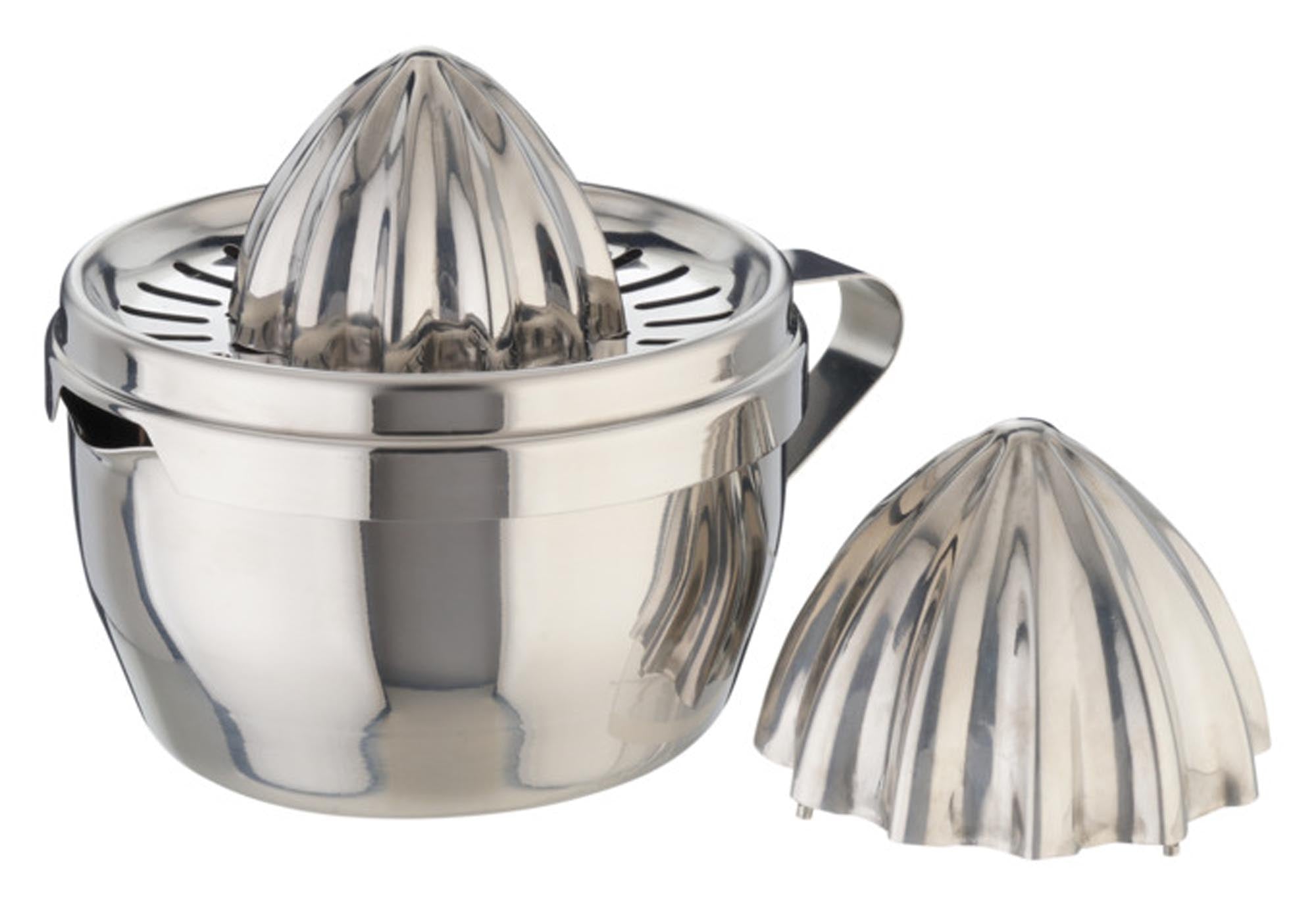 EVA Zitronenpresse aus Edelstahl, 12 cm, für optimale Saftgewinnung. Hygienisch, leicht zu reinigen, ideal für Limetten und Zitronen.