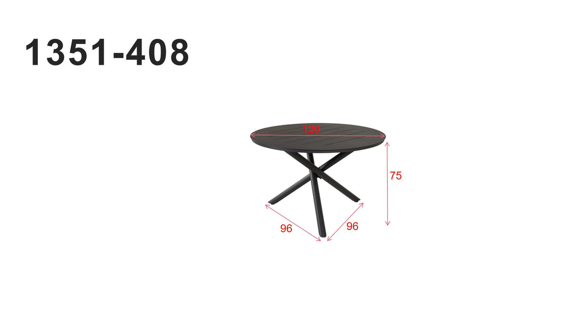 Alma Gartentisch in Schwarz präsentiert im Onlineshop von KAQTU Design AG. Gartentisch ist von Venture Home