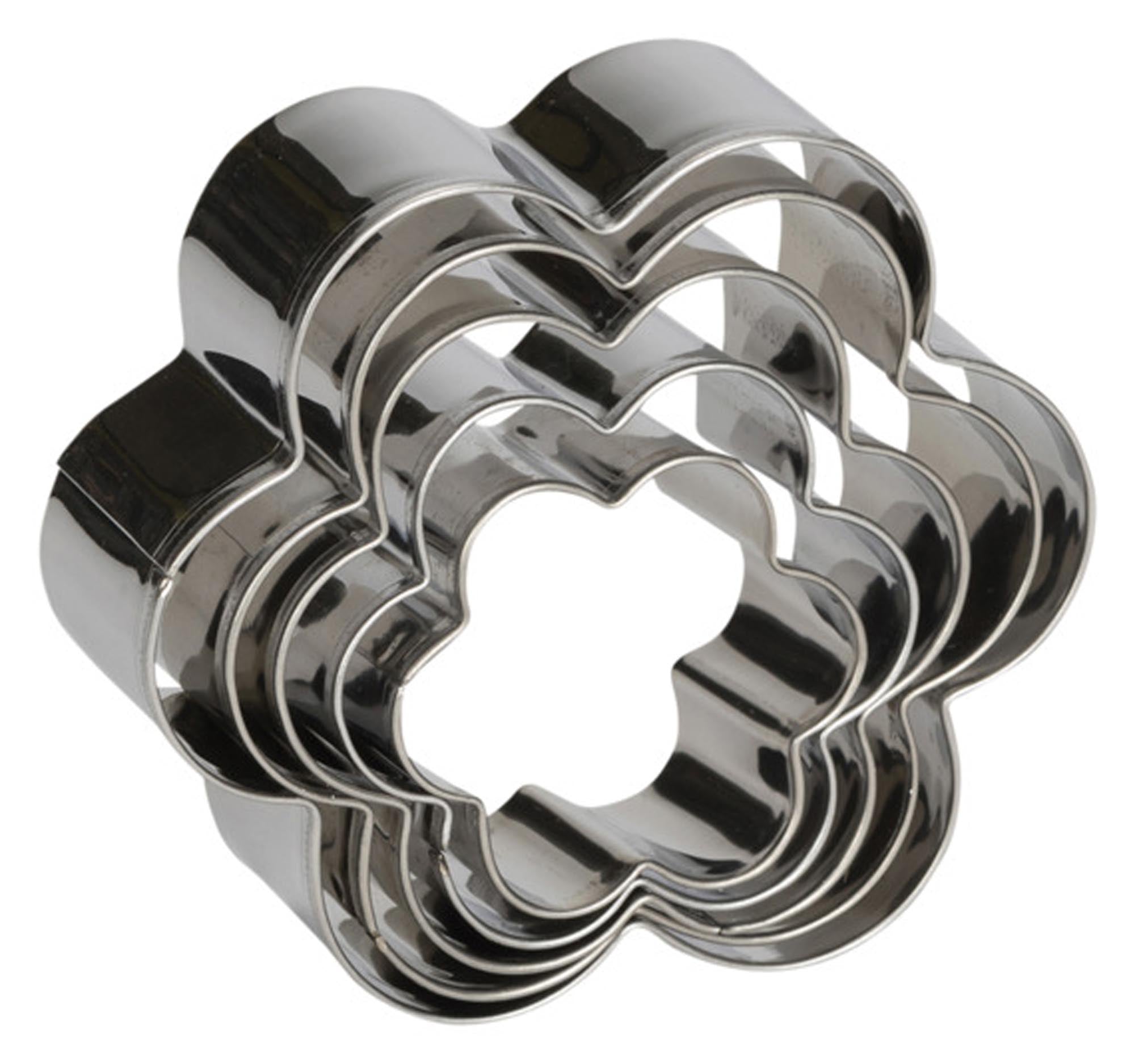 Entdecken Sie die PATISSE Ausstechformen Blume 5-teilig aus hochwertigem Edelstahl. Ideal für kreative Backprojekte und Tortendekorationen!