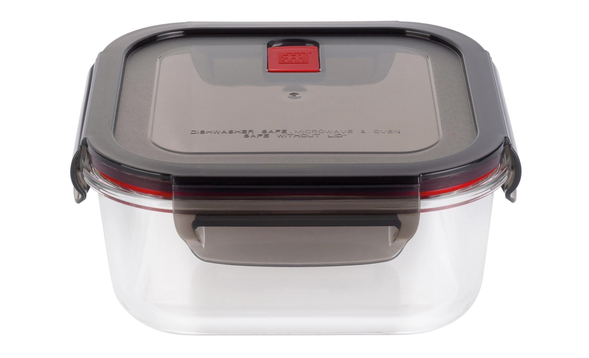 Zwilling Gusto Glasbehälter quadratisch, 500 ml in Silber präsentiert im Onlineshop von KAQTU Design AG. Aufbewahrungsdose ist von Zwilling Kitchen