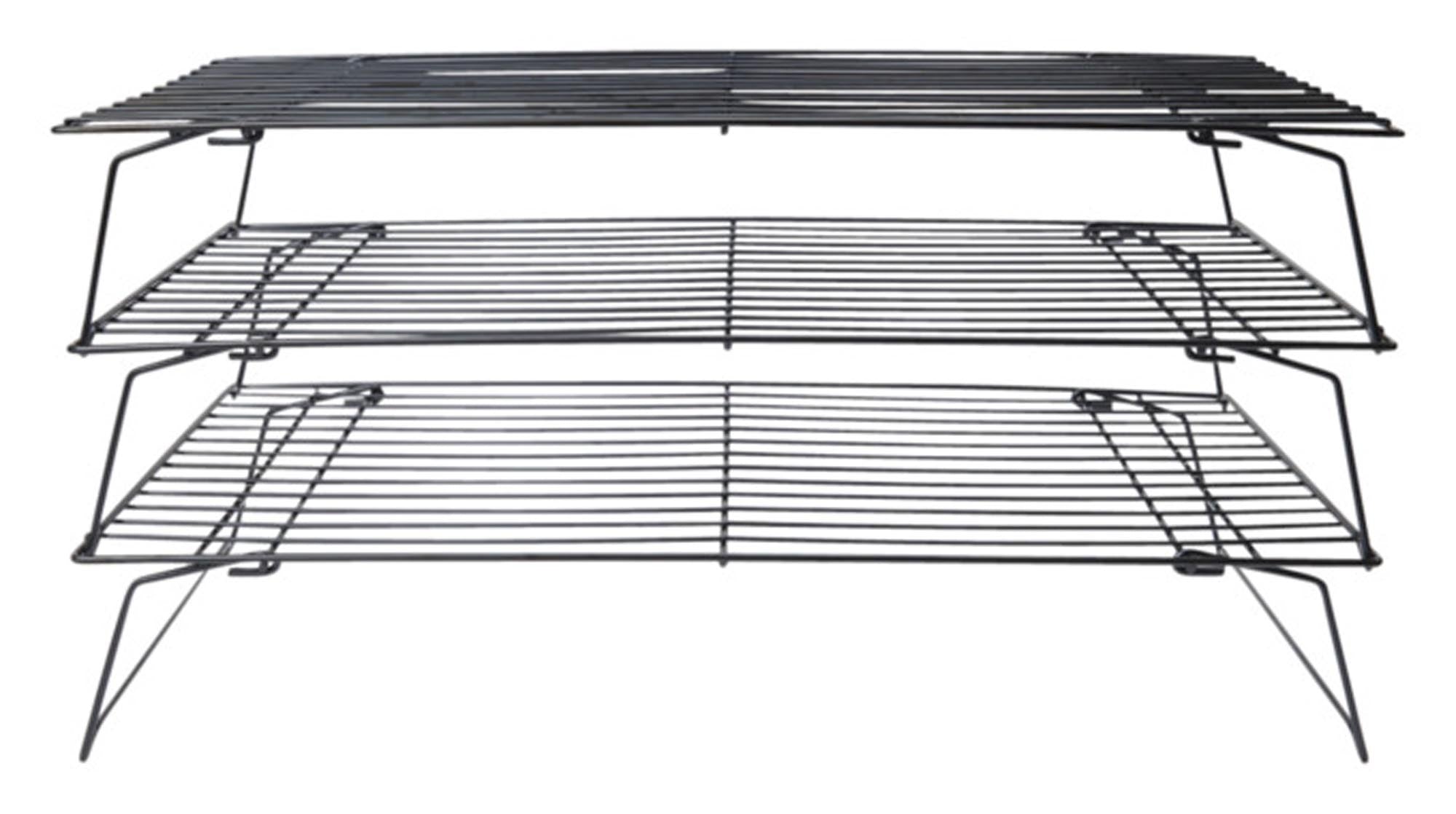 Entdecken Sie das PATISSE Tortengitter Kuchenrost 40x25 cm – ideal für Torten, Kekse und mehr! Antihaft, 3 Etagen, perfekt für Hobbybäcker.