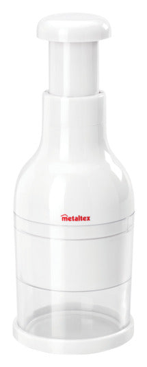 METALTEX Zwiebelhacker Twist weiss ø 8x23 cm in präsentiert im Onlineshop von KAQTU Design AG. Küchengerät ist von METALTEX