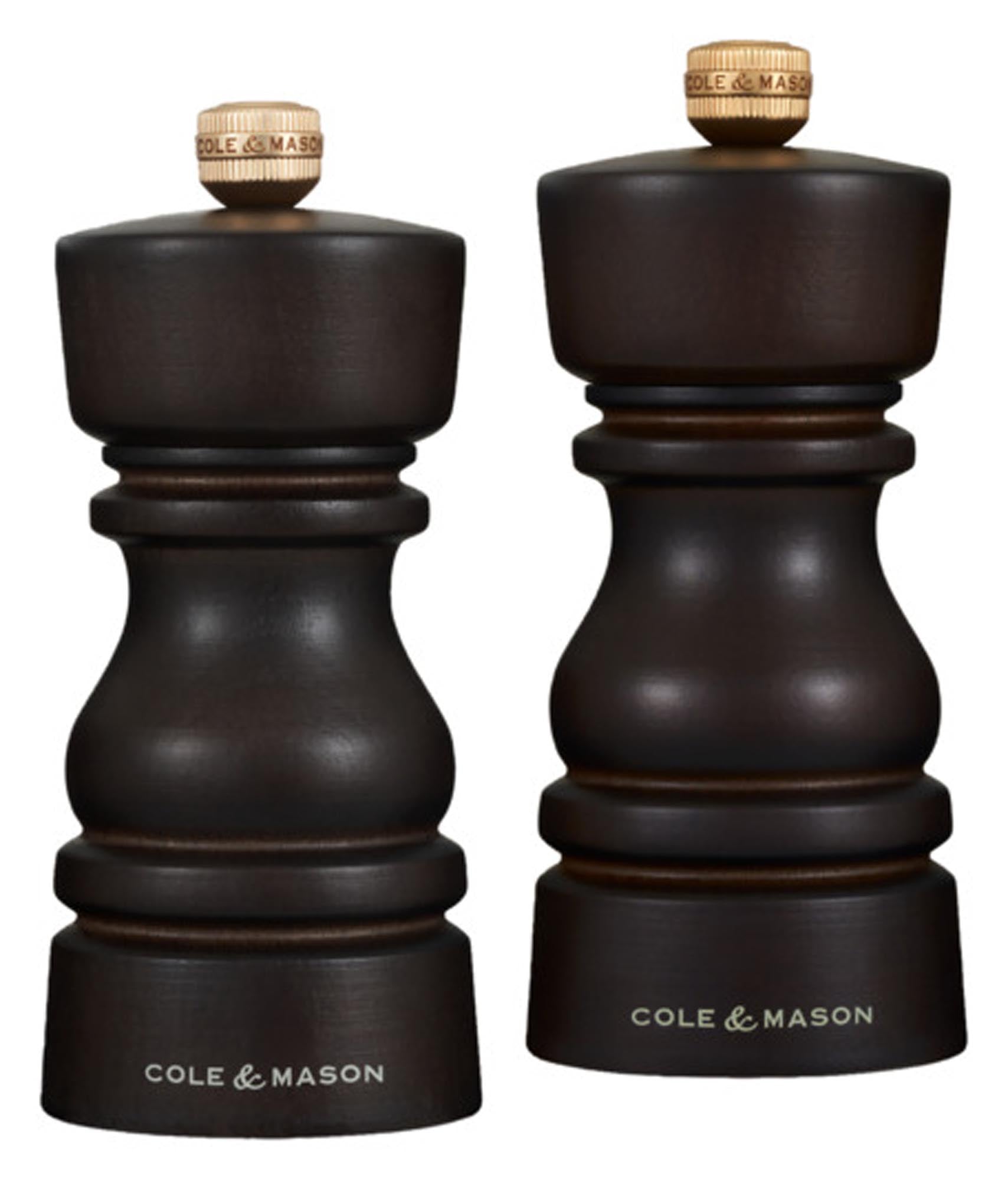 Stilvolle Salzmühle aus Buche, 22 cm, von COLE & MASON, mit präzisem Mahlwerk für optimale Würze.