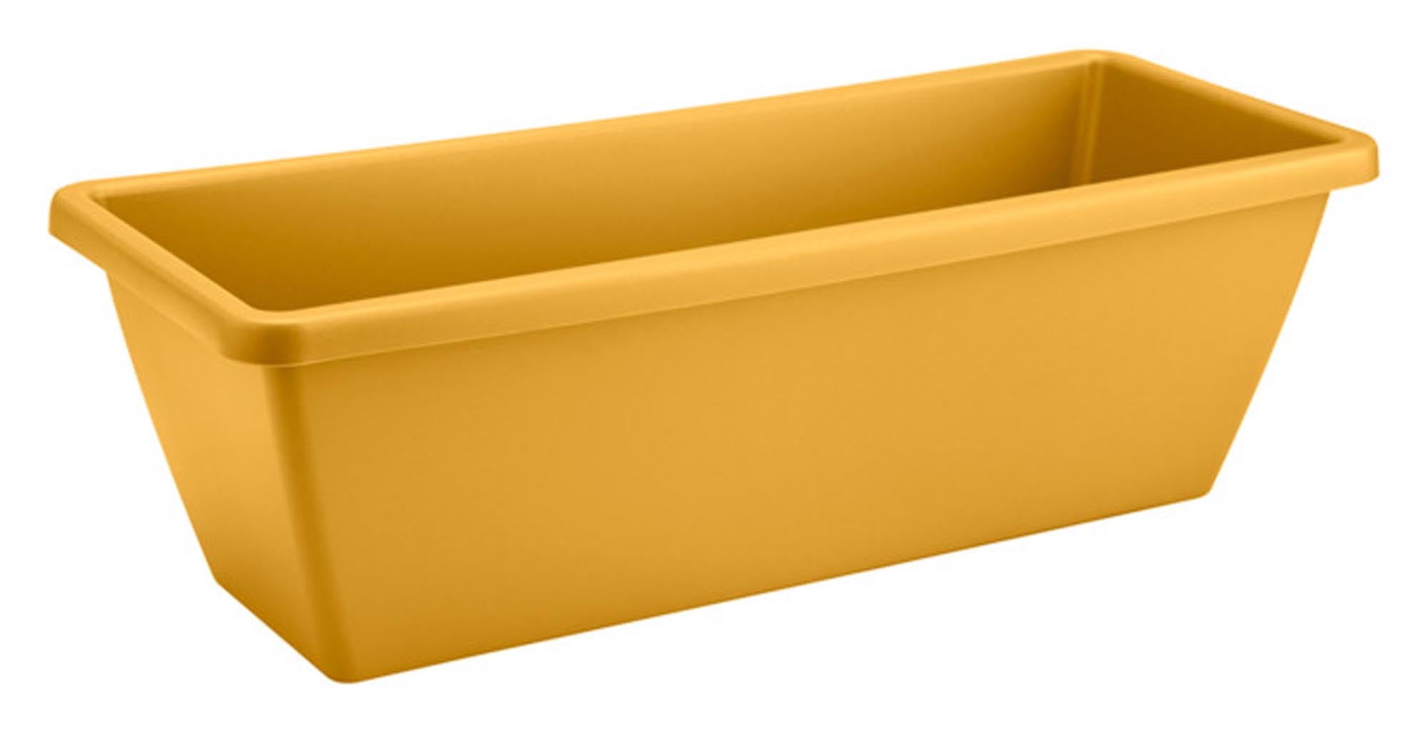 Entdecken Sie den ELHO Balkonkasten Barcelona 70 cm in honiggelb – umweltfreundlich, robust und ideal für blühende Pflanzen auf Ihrem Balkon!