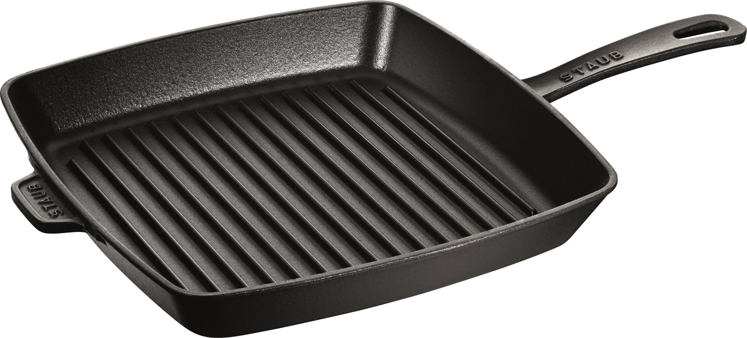 American grill pan 30 cm, black, cast iron