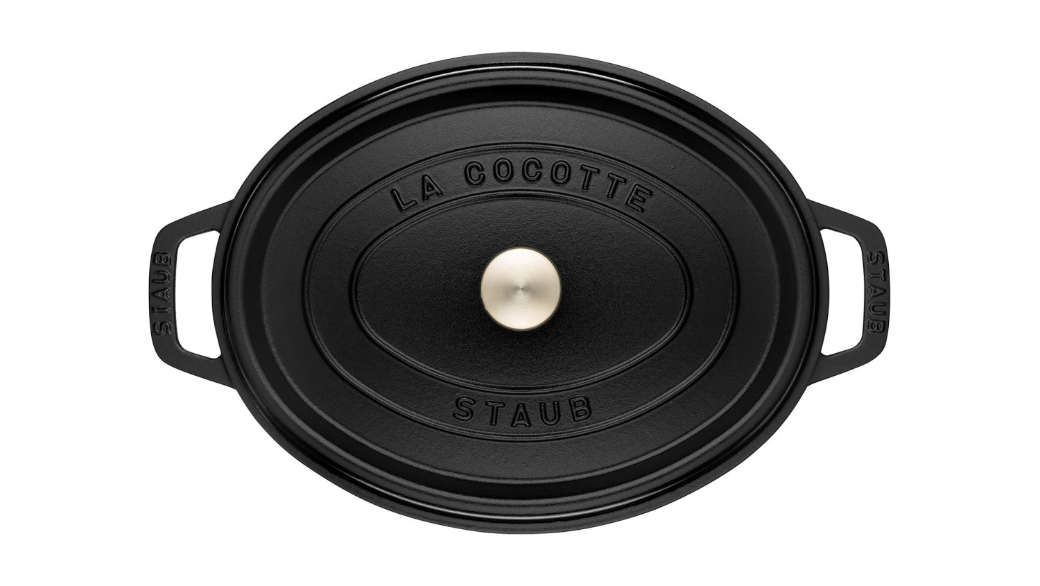 Elegante ovale Cocotte von Staub mit 6,7 l, perfekt für köstliche Eintöpfe und festliche Menüs.