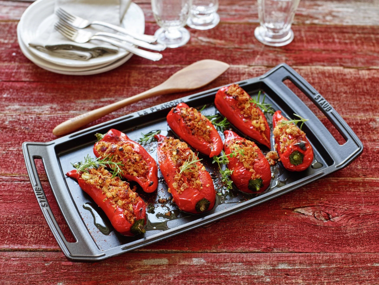 TepPanyaki and grill plate, black, 38x25 cm