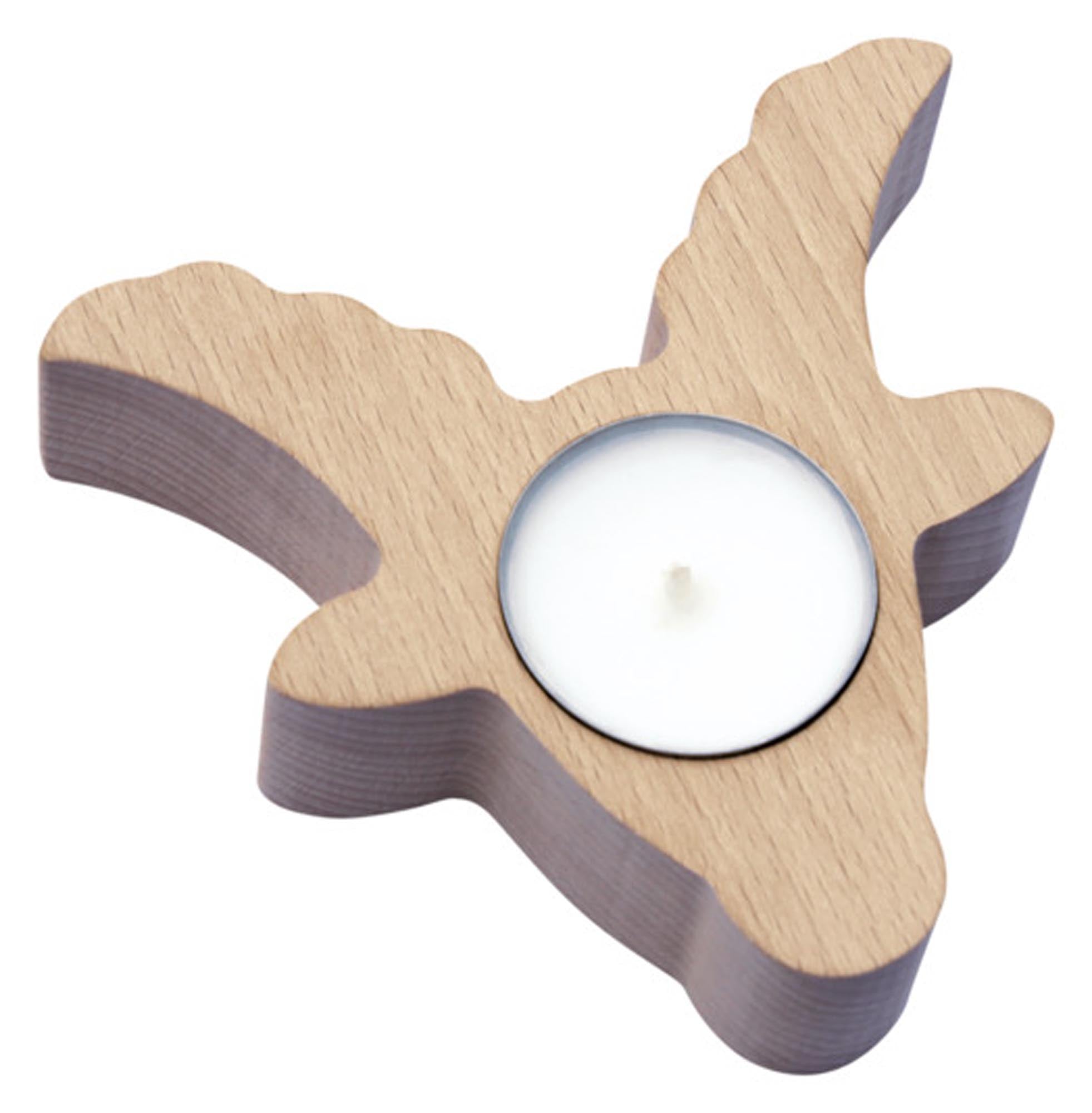 Entdecken Sie den eleganten STEINLIN Teelichthalter Steinbock Kontur aus Buchenholz. Handgefertigt, robust und einladend – ideal für stimmungsvolle Abende.