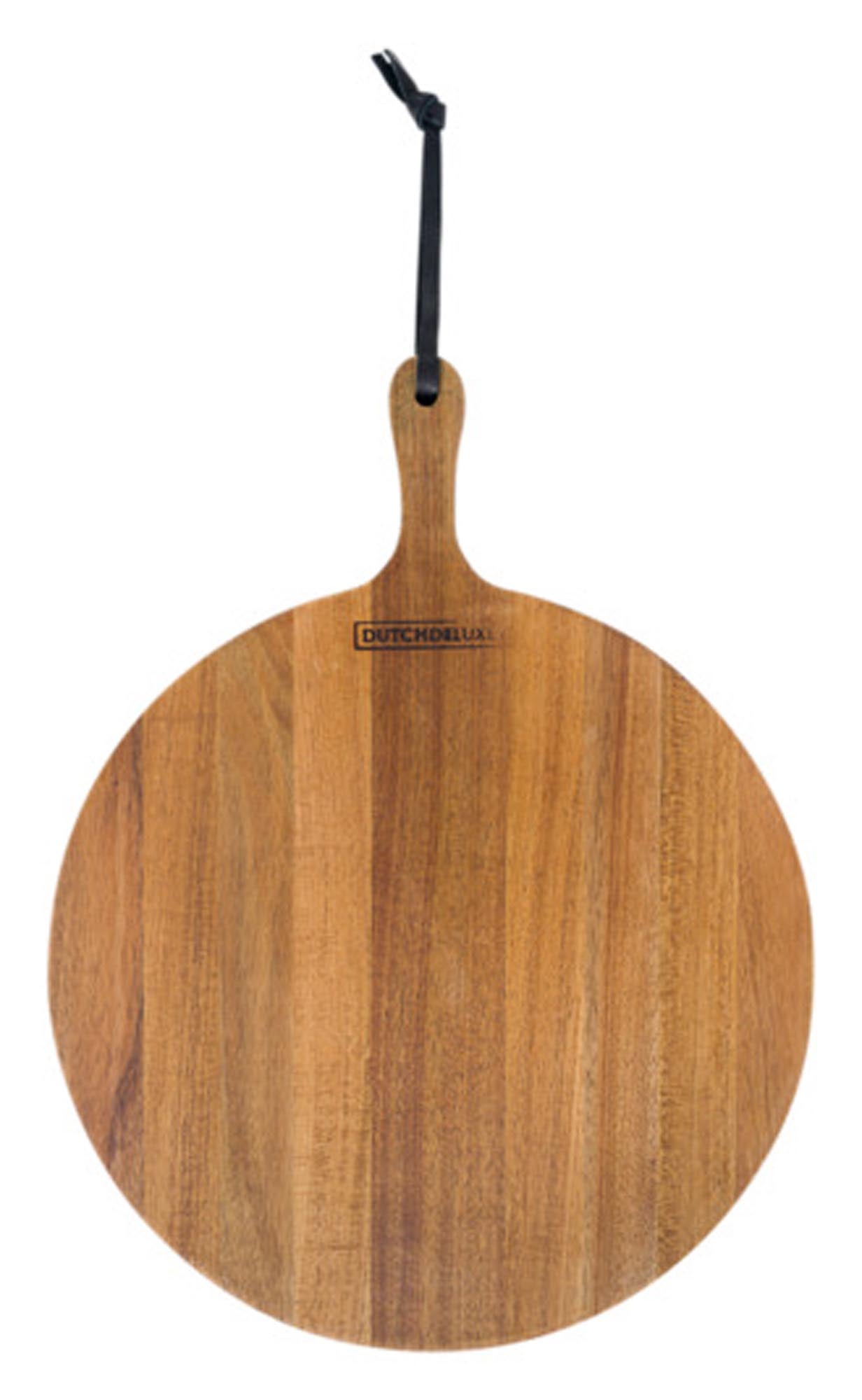 Elegantes Akazienholzbrett, ø 25 cm, robust, langlebig, ideal zum Schneiden & Servieren, stilvoll & pflegeleicht.