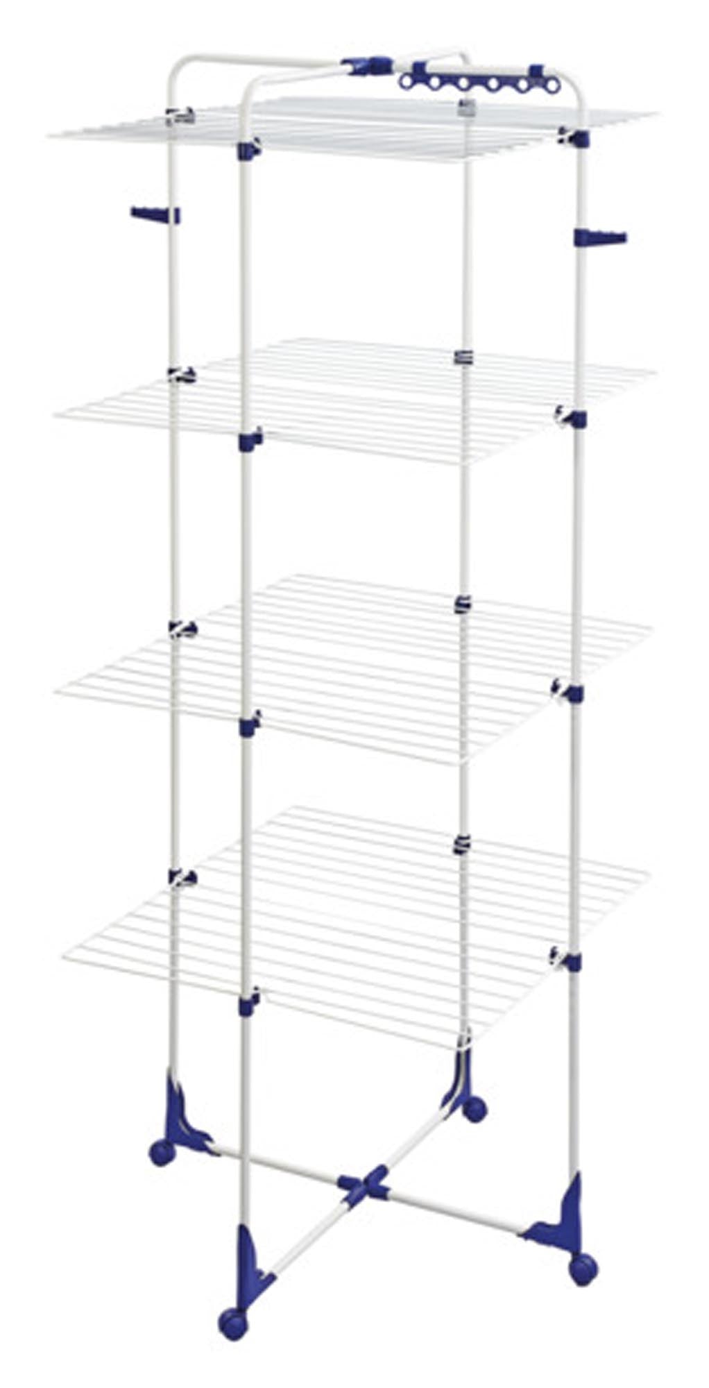 Der LEIFHEIT Wäschetrockner Classic Tower 450 bietet 45 Meter Trockenlänge für große Haushalte. Platzsparend, langlebig und ideal für effizientes Trocknen.